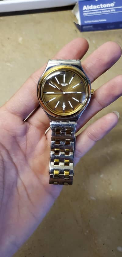 Swatch tico toco stainless steel gold 41mm YWS421G limited edition