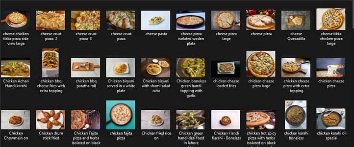 Food Menu images