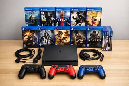 PS4 Slim 1TB With 3 Controllers