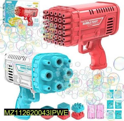 Electric bubble gun for kids,36 holes pink and green