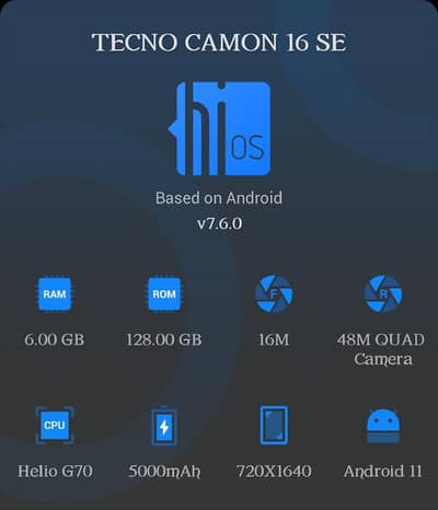 tecno camon 16 SE