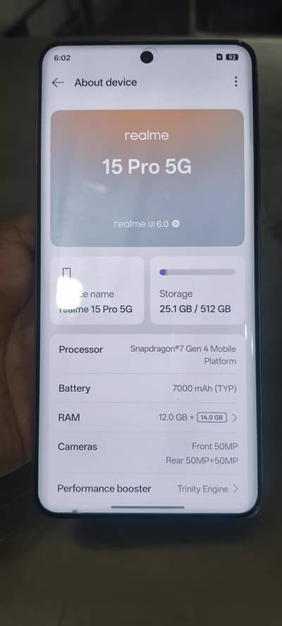 real me 15 pro 5g 12 512 GB pta approve