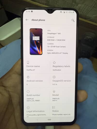 OnePlus 6T 8/128 Snapdragon 845