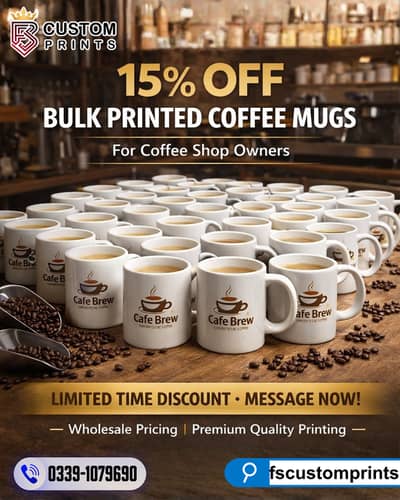“Custom Mugs Printing – Bulk Orders for Offices, Cafes & Events”