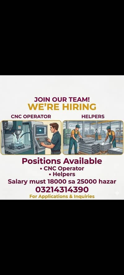 CNC lathe machine operator