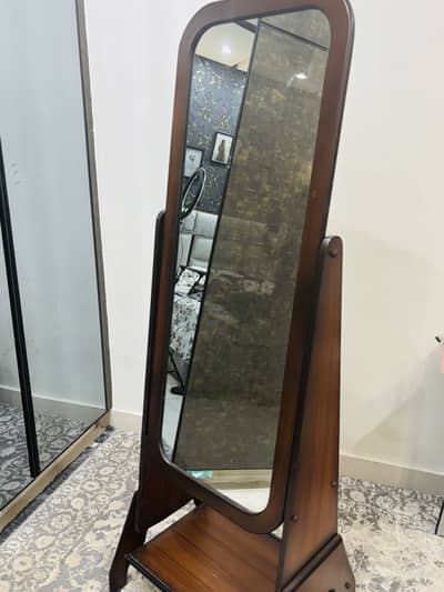 Full length mirror dresser wooden