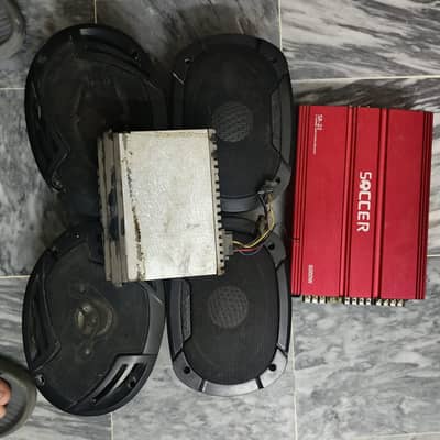 6000W Amplifier with 4 Pioneer speakers and Bluetooth Tape