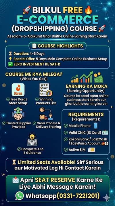 FREE ECOMMERCE DROPSHIPPING LEARNING WITH EARNING