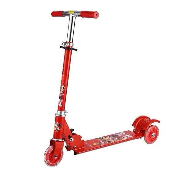 Kids 3-Wheel Kick Scooter with Adjustable Handle & Rear Brake