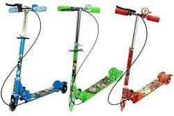 Kids 3 Wheel Kick Scooter with Hand Brake & Adjustable Handle (Multi-Color Options)