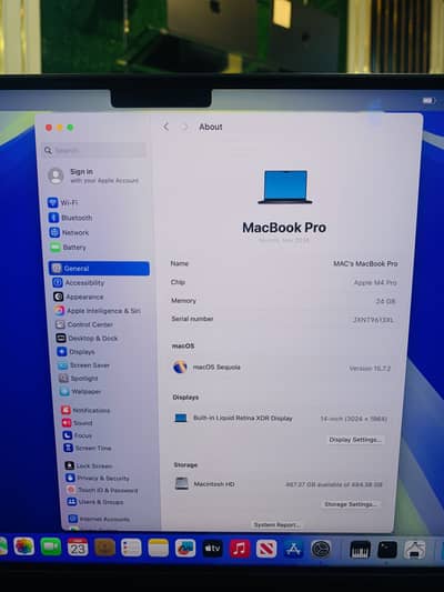 Macbook Pro 2025 M4 Pro 14" 24/512 - Apple Laptop saddar Rawalpindi