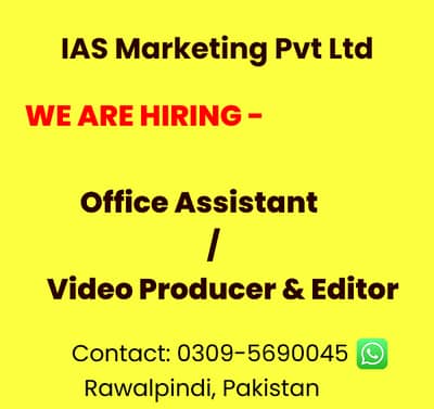 Online Assistant/Video Editor Internship positon VACANT