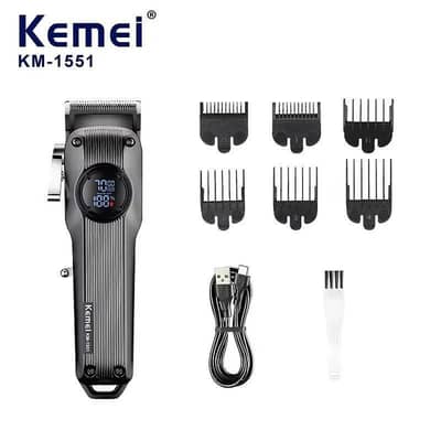 Men's Rechargeable Hair Clipper with 6 Combs