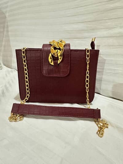 Tan Croc Shoulder Bag for Girls | Stylish Handbag | Ladies Trendy Bag