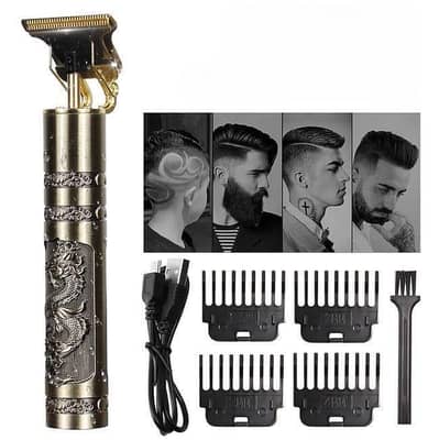 T9 Vintage Rechargeable Golden Dragon Hair Trimmer for Men