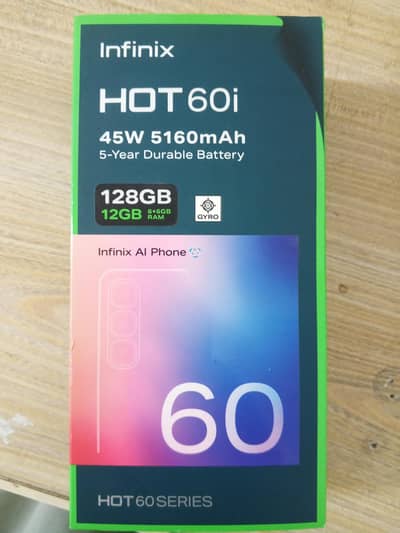 infinix Hot 60i Mobile only one month used 11 month warranty