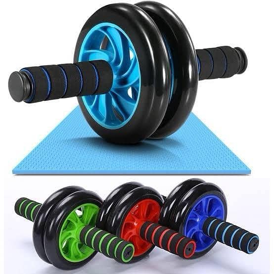 Super Mute Double Abdominal Wheel Ab Roller For Exercise Fitness