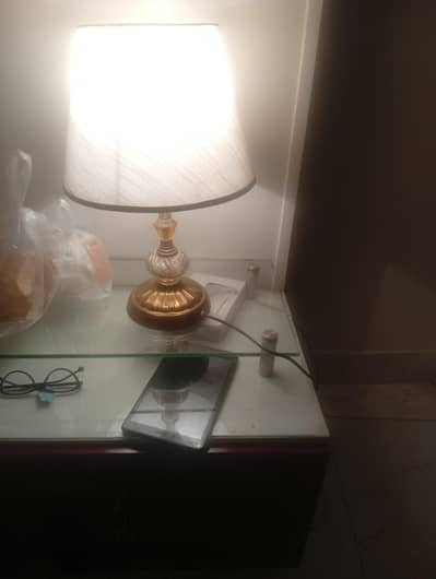 Set of 2 lamps grey colour top