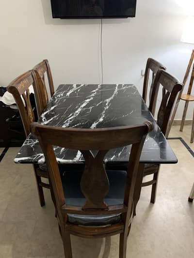 Dining table and chairs