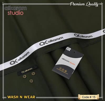 Men's green Wash N Wear plain  suit summer 