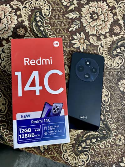 Redmi 14c 6+6/128 with box charger in warrenty set