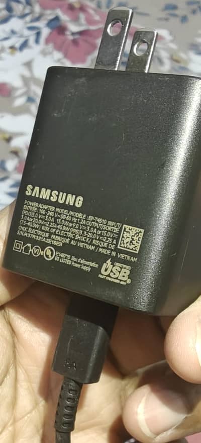 Original Samsung 45W Fast Charger (EP-T4510) with Type-C Cable