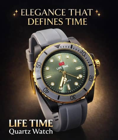 Men's Silicone Watch Imported Water Resistant Daily Wear