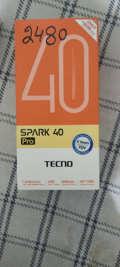 Tecno Spark 40 pro  just 2 month used pta approved