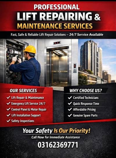 instalition lift elevator also mentinance