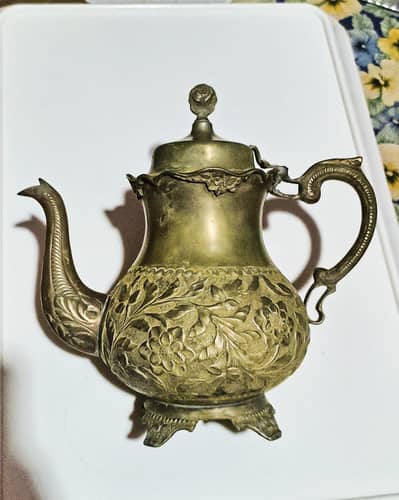 Antique German Silver Teapot (40–70 Years Old) | Handcrafted Design