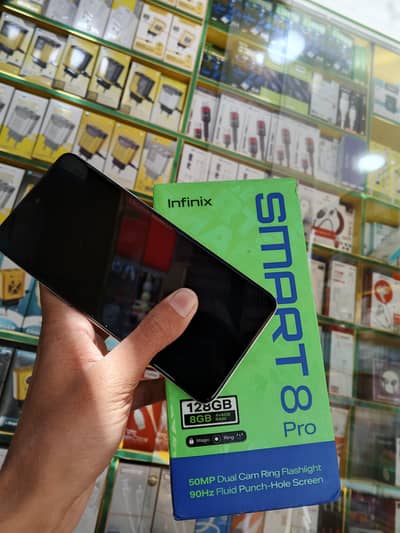 Infinix smart 8 pro with box seald mobile
