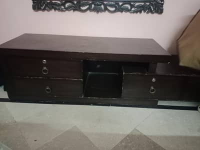 Branded Console Led Table for Sell {Heavy Wood)