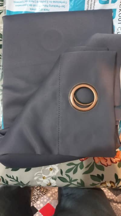 Grommet Curtain Beige Grey  84 x 52 Inches