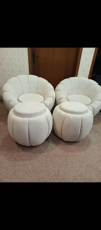 sofa chair with stool