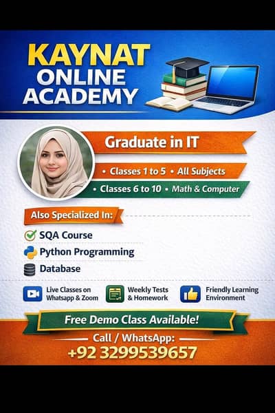 Kaynat Online Academy – Math & Computer Tuition | Classes 1–10