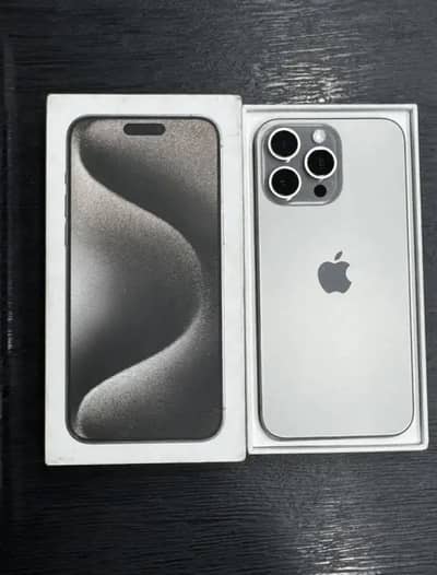 I phone 15 pro max jv (256gb) battery health 82% with box 10/10 cond