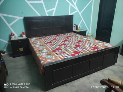 King size Bed With side Tables