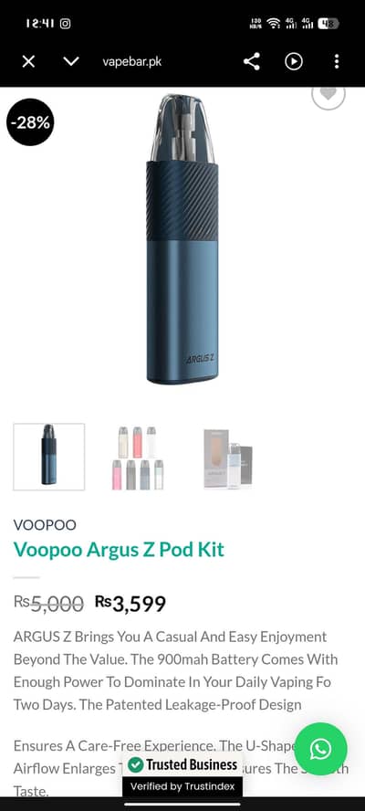 Argus Pod For 18+ Age