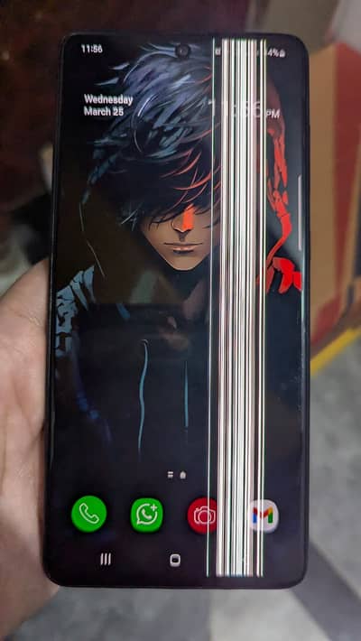 Samsung Mobile A71-Lines on Panel (Dual Sim Official PTA Approved)