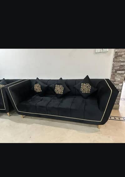 new design brand-new sofa set black edition 6 seater sofas