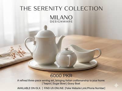 Premium Italian Ceramic Tea & Sauce Serving Set