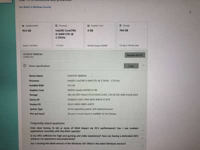 i5 6th Gen RGB PC | 16GB RAM | Quadro M2000 (Technical & clean)