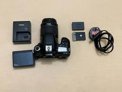 Canon Eos 77d with 18-55mm is stm lens and accessories for only sale.
