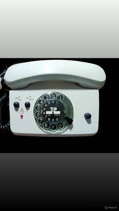 Pearl white telephone set  Antique piece for vintage lover