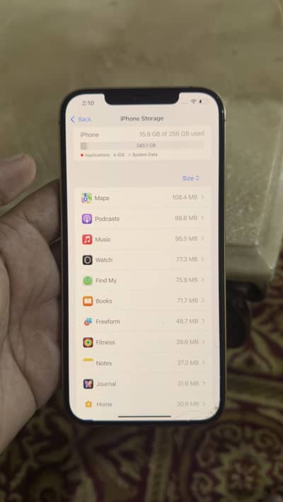 Iphone 12 promax 256 gb PTA approve (white gold)