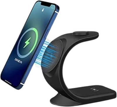 Magnetic Wireless Charger, 3 in 1 Wireless Fast Charging Stand