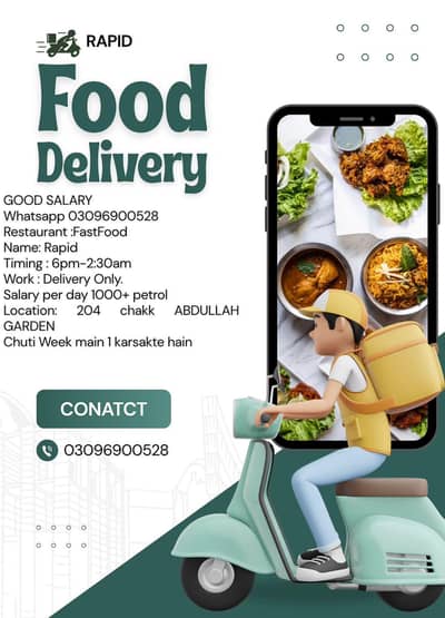 Delivery Rider Required