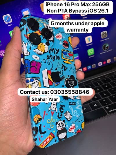 Black titanium iPhone 16 Pro Max 256GB 5 months under Apple warranty