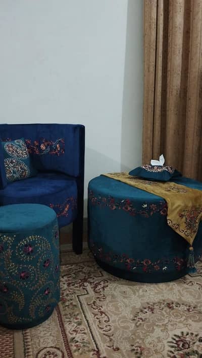 Embroidered Seating Set