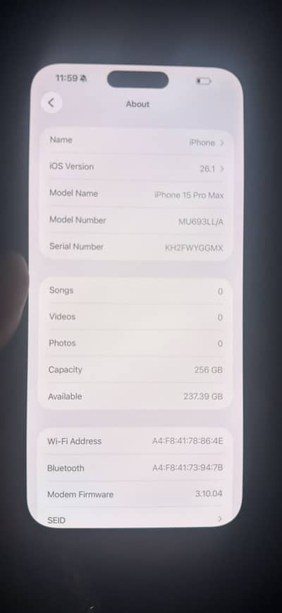 Apple iPhone 15 pro max 256 Jv locked